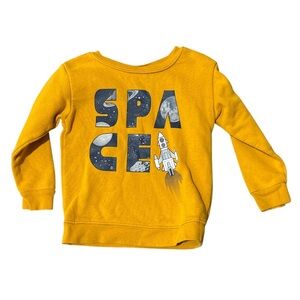 Space Themed Yellow Kids Shirt